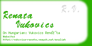 renata vukovics business card
